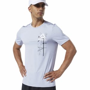 Koszulki Męskie Reebok Workout Ready ACTIVCHILL Graphic Głęboka Niebieskie PL 43CUBKW